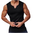 thumbnail image 1 of asjyhkr Mens Workout Tank Tops Sleeveless V Neck Loose Fitting Quick Drying Undershirts Basic T Shirts, 1 of 5