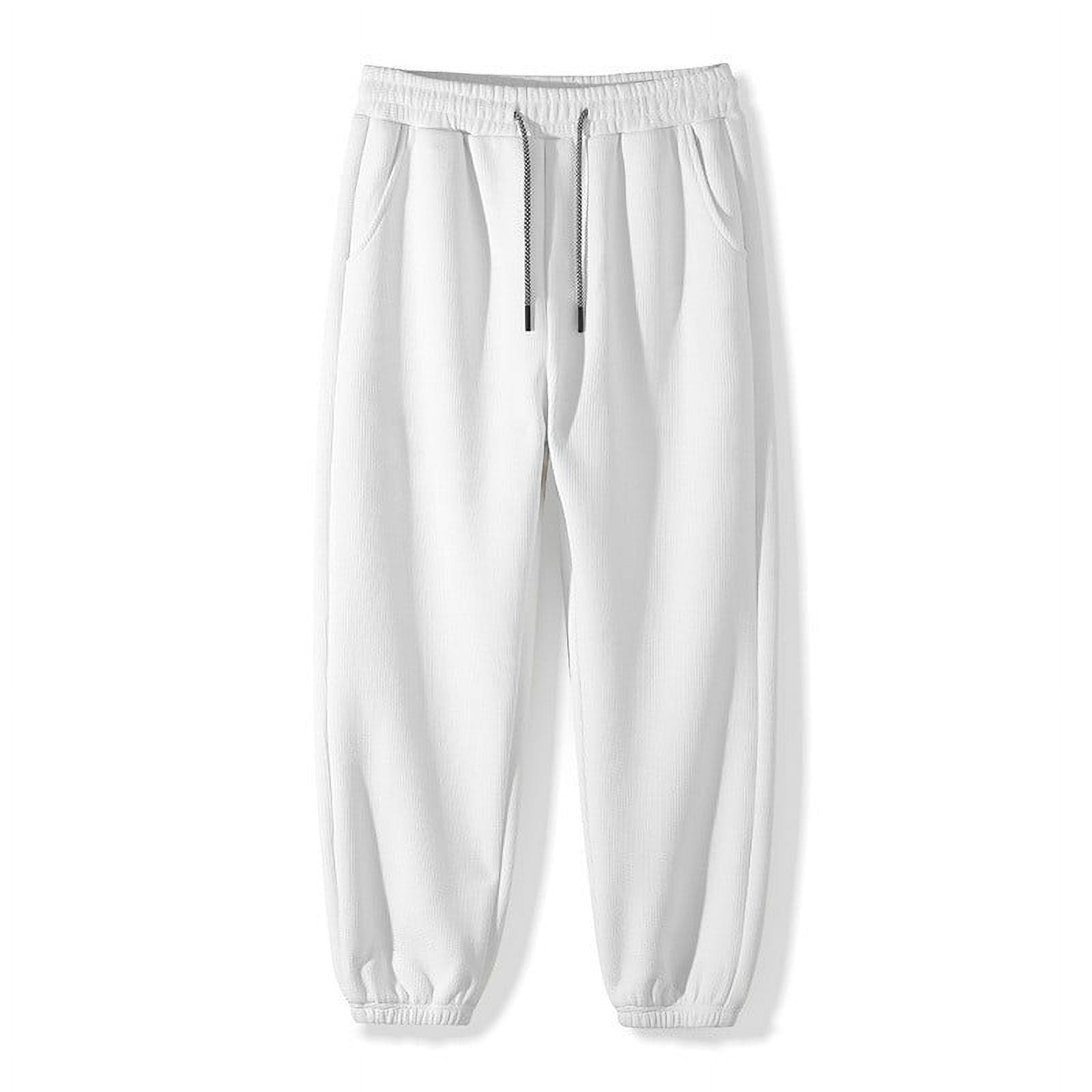 Plebaso Mens Sweatpants Drawstring Elastic Bottom Jogger Pants Mens Workout Sweat Pants with Pockets