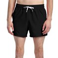 thumbnail image 1 of Mens Shorts Mens Casual Solid Color Casual Drawstring Pockets Elastic Sports Shorts, 1 of 3