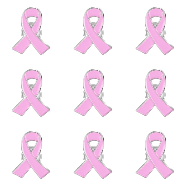 Bulk Pink Ribbon Pins for Breast Cancer Awareness, Lapel Pin Badges Brooches for Charity Events, Fundraising, Support Groups, Doctors Nurses, Survivors, and Promotional Gift Giving
