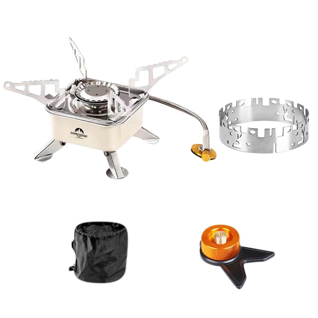 LSLJS Poêle à Cassette à Quatre Côtés Poêle Pliant Portable pour Camping en Plein Air, Sac à Dos et Randonnée., Accessoires pour la Maison