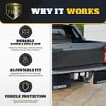 thumbnail image 4 of Tow Tuff 18 x 24" Universal Hitch Mount Rubber Rear Guard Towing Mud Flaps, 4 of 10