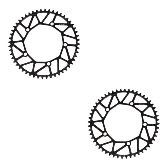 Redempat Chain Ring - Easy To Install Durable Wide Compatibility - Bike Crank Precise Fit Bicycles Crank 52T black 2Set