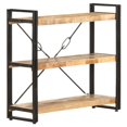 thumbnail image 5 of vidaXL 3-Tier Bookcase 90x30x80 cm Solid Mango Wood, 5 of 5