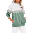 thumbnail image 1 of Pxiakgy Tenues d'Automne pour Femmes 2024 Chandail en Molleton Col Rond Manches Longues Décontracté Léger Ample Taille : S-2TG, 1 of 1