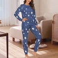 thumbnail image 2 of Teissuly Pyjama pour Femmes, Haut Décontracté à Manches Longues, Pantalon Ample Imprimé, Tenue d'Intérieur, Ensemble de Pyjama, 2 of 4