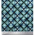 thumbnail image 1 of Soimoi Black Rayon Fabric Arrow & Diamond Geometric Print Fabric by the Yard 42 Inch Wide, 1 of 5