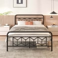 thumbnail image 4 of Costway Queen Size Bed Frame Mattress Foundation with Headboard 12.5" Under-bed Storage Black, 4 of 10
