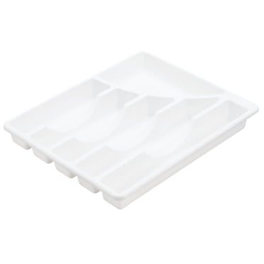 Plateau de coutelleries de Sterilite en blanc à 5 compartiments