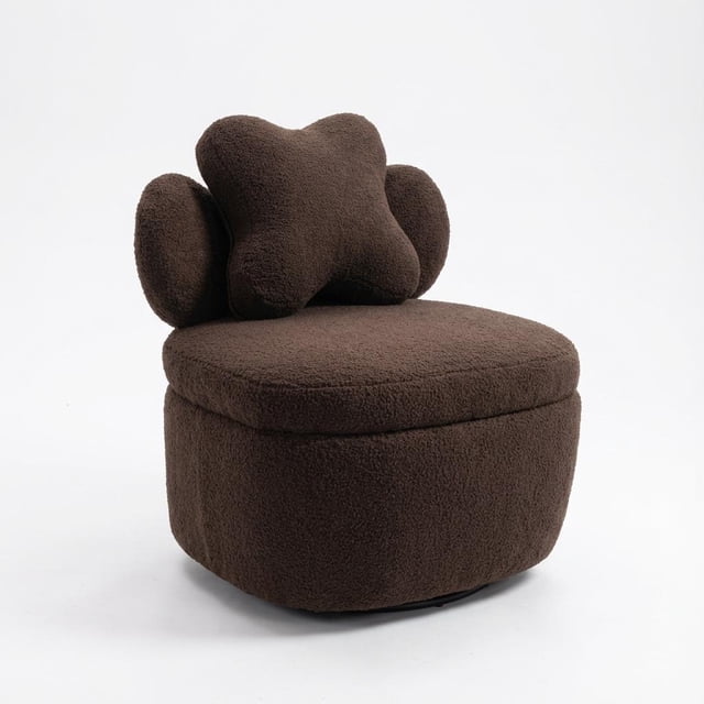 Modern Swivel Accent Chair with Storage - Soft Smooth Upholstery - Ergonomic Bucket Seat - 360° Rotating Lounge Chair, High Weight Capacity, Easy Assembly for Living Room, Bedroom, Office
