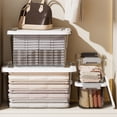 thumbnail image 3 of Clearance! KITTEHIGM Storage Latches Box Plastic Storage Bin Stackable Storage Organizer Box With Lid Storage Bin Clothes Box Sundries Latches Bin For Garage Office Plastic Storage Deals of The Week, 3 of 6