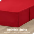 thumbnail image 3 of Bare Home Jupe de Lit Double Brossage - Premium 1800 Collection - Retombée de 15 Pouces - Très Grand, Rouge, 3 of 4
