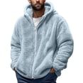 thumbnail image 2 of TIMIFIS Men's Heavyweight Fuzzy Jacket Zip Up Sweatshirt Coat Fashion Fleece Warm Jacket, 2 of 5
