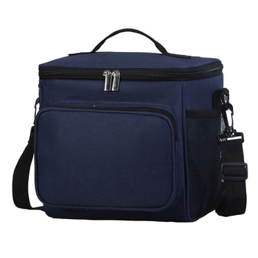 Sac à Lunch Réutilisable pour Hommes 10 L, Sac à Lunch Isolé avec Bandoulière Ajustable, Convient aux Adultes pour le Travail/l'école/les Activités de Plein Air, Noir, pour Pique-Nique en Plein Air, Voyage, Préparation de Repas