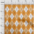 thumbnail image 2 of oneOone Georgette Viscose Orange Fabric Check Craft Projects Decor Fabric Printed By The Yard 42 Inch Wide, 2 of 4