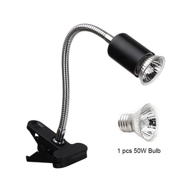 Amdohai 50W Reptile Heat Lamp Tortoise Heat Lamp Basking Lamp Heater Adjustable with Clip for