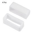 thumbnail image 3 of Unique Bargains Watch Band Strap Loops Silicone for 19mm Width Watch Band, White 4 Pack, 3 of 5