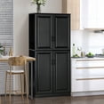 thumbnail image 2 of HOMCOM 71" Kitchen Pantry with 4 Hinged Doors and Adjustable Shelves, 2 of 10