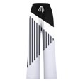 thumbnail image 4 of Pants for Women, Womens Fashionable Striped Printed Drawstring Wide Leg Pants, 4 of 4