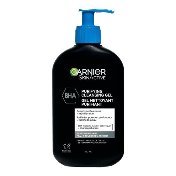Garnier BHA Purifying Cleansing Gel with Salicylic Acid & Charcoal
