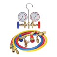 thumbnail image 2 of R134a 3 Way AC Diagnostic Manifold Gauge Set For Freon Charging, Fits R12 R22 R-404A R-134a Refrigeration Manifold Gauge Air ,Easy to Install, 2 of 7