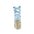 thumbnail image 2 of BLISSFUL STEP Chaussures pour Femmes Espadrilles à Lacets Sandales Compensées à Plateforme Bleu Ciel 7, 2 of 7