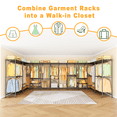 thumbnail image 2 of H41 Garment Rack Heavy Duty Clothes Rack, Clothing Racks for Hanging Clothes, Extra Large Freestanding Portable Closet Wardrobe Rack 78.5'' W × 15.8'' D × 76.4'' H, Max Load 1150 Lbs, Black, 2 of 8