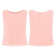 thumbnail image 5 of Oyolan Débardeur en Mousseline Uni pour Femme, Col Rond, Camisole Décontractée Sans Manches, Hauts Habillés Rose P, 5 of 5