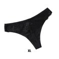 thumbnail image 3 of stanreset String Taille Basse pour Femmes Culotte Sans Coutures Finition Soignée Élasticité Pyjama pour Dame Vêtements de Nuit Noir TG, 3 of 6