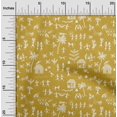 thumbnail image 2 of oneOone Cotton Poplin Gamboge Yellow Fabric Asian Floral Block Sewing Craft Projects Fabric Prints by Yard 42 Inch Wide, 2 of 4