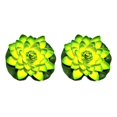thumbnail image 4 of QualitChoice Artificial Lotus Replacement Simulation Outdoor Garden Park Pond Pool Photography Fake Water Flower Decor Green 2PCS, 4 of 6