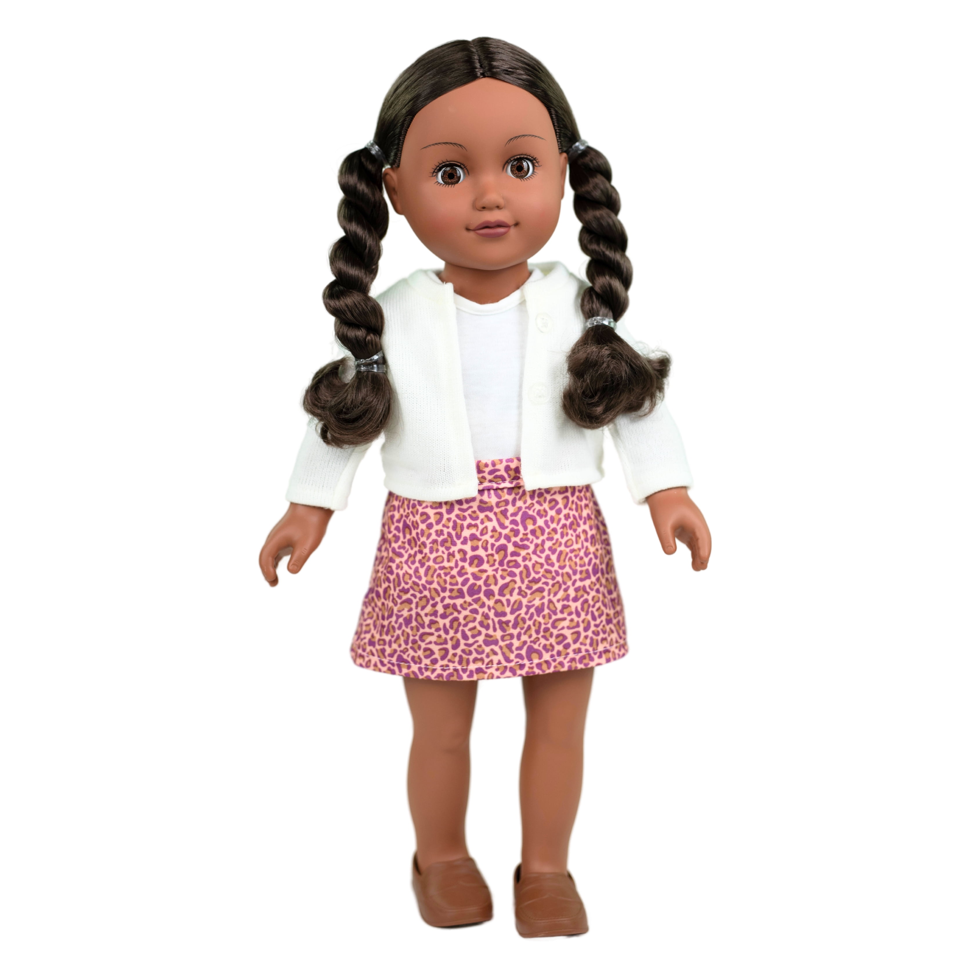 My Life As – Poupée Elora Articulée 18 pouces, Cheveux Brun Foncé, Yeux Marron