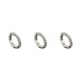 thumbnail image 1 of Maytalsory Bague en Cristal Extensible de Luxe Unique pour Déclaration d'Amour Bague Incrustée à la Mode Argent 1 Rangée 3Ensemble, 1 of 6