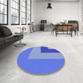 thumbnail image 4 of Ahgly Tapis d'Intérieur Lavable en Machine Carré Transitionnel Bleu Ciel, 3 Pieds Carré, 4 of 7