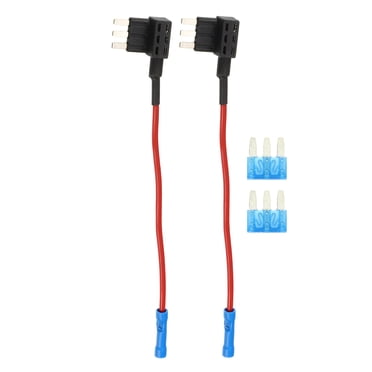 Unique Bargains 1 Ensemble Universel 2 Pcs Fusible Auto Tap Ajouter un Adaptateur de Circuit 12V avec 2 Pcs Fusible Type Lame Micro3 ATL 15A