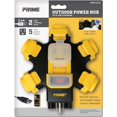 thumbnail image 2 of Prime Wire PBPHU345 5-Outlet Power Hub with 2-Port 3.4AMP USB Charger, 2 of 3