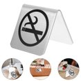 thumbnail image 2 of MOVTOTOP Panneau de Table Anti-Fumée en Acier Inoxydable Panneau d'Avertissement pour Table Arrêtez de Fumer Panneau de Rappel, 2 of 8