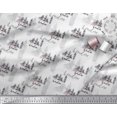 thumbnail image 2 of Soimoi White Rayon Fabric London Theme Architectural Decor Fabric Printed Yard 56 Inch Wide, 2 of 3