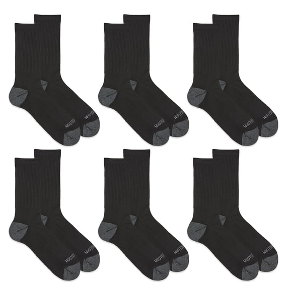 Fruit of the Loom Men's Dual Defense Crew Socks 6 Pair