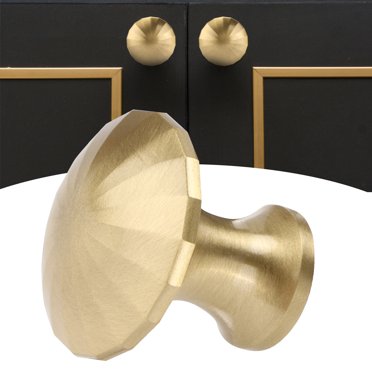 Round  Knob, Gold  Pulls Drawer Knob Durable Drawer Handles Cabinet Door Knob Solid Brass Knobs Cabinet Hardware  for  Drawer for Bathroom