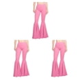 thumbnail image 2 of maskred Pantalon Évasé Respirant Extensible Large Application Taille Haute Rose L 3Set, 2 of 6