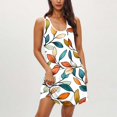 thumbnail image 4 of Ovzne Robes Grande Taille pour Femmes aux Formes Robe Femme Imprimée avec Poches Chemises de Nuit Sans Manches Tenue de Nuit Chemise de Nuit Col Rond Robe de Nuit Robe de Vacances Imprimée Liquidation, 4 of 7