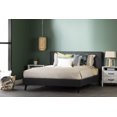 thumbnail image 3 of South Shore Gravity Queen Modern Upholstered Platform Bed and Headboard, in Matte Charcoal, 3 of 12