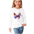 thumbnail image 1 of RXIRUCGD Chemises à Manches Longues pour Filles, Col Rond Mignon, Blouses Décontractées Élégantes (Blanc, Taille : 5 Ans), 1 of 5
