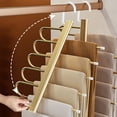 thumbnail image 1 of BRELIL Folding Clothes Hanger, Stainless Steel Trouser Rack, Multi Layer Storage Telescopic Hanger, Horizontal Vertical Two Hanging Drying Rack for Closet Bedroom Laundry Balcony, 1 of 6