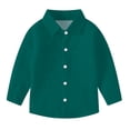 thumbnail image 1 of vdgthytj Toddler Baby Boys Girls Button down Shirts Kids Collared Long Sleeve Uniform Dress Shirt Tops Spring Fall Clothes, 1 of 6