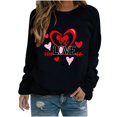 thumbnail image 1 of Amzcrzy Chandail pour Femmes à Col Rond à Manches Longues T-Shirts de la Saint-Valentin Amusants à Motif Léger Coupe Ample Chandail de Fête, 1 of 3