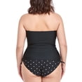 thumbnail image 4 of RELLECIGA Haut de Tankini Bandeau Froncé pour Femmes Maillots de Bain, 4 of 8