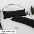 thumbnail image 4 of PiccoCasa 2Pcs Body Pillowcases Microfiber Pillow Covers, Standard Black, 4 of 9
