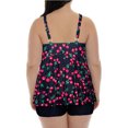 thumbnail image 3 of Kawell Plus Size Tankini Swimsuits for Women Blouson Tankini Tops with Swim Shorts Two Piece Bathing Suits, 3 of 5
